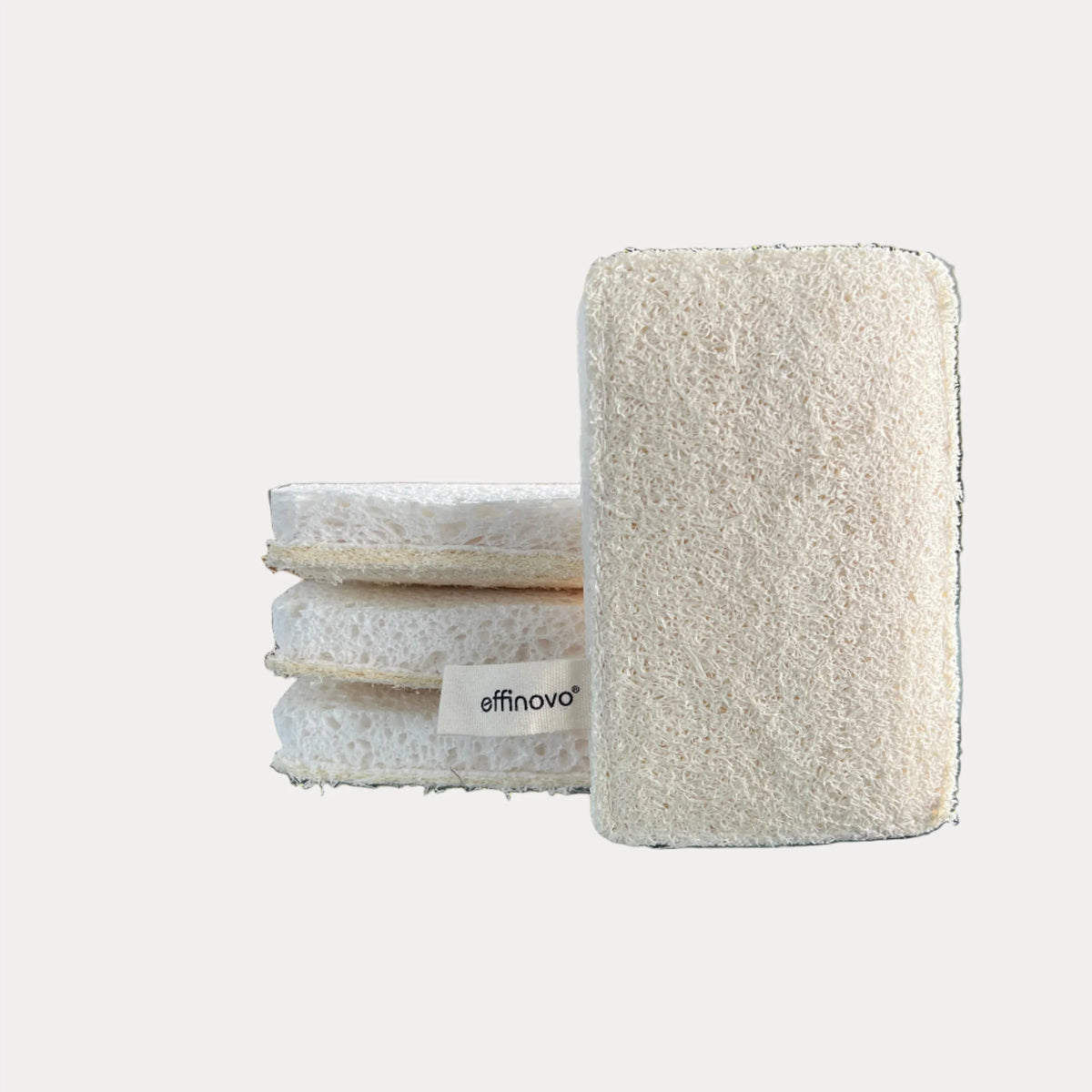 EFFINOVO dubbelzijdige keukenspons met loofah en cellulose